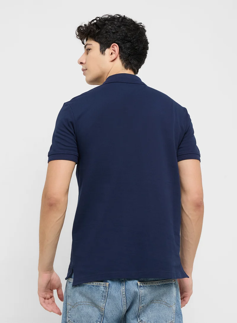 تومي هيلفيغر Regular Fit Graphic Short Sleeve Polo