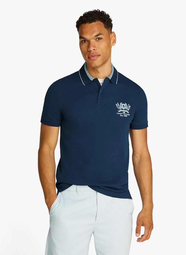 TOMMY HILFIGER Graphic Print Polo Shirt