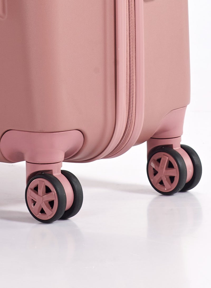 UNITED COLORS OF BENETTON BNTA- 202 28Inch- Checked Luggage with TSA Lock| Material- Acrylonitrile Butadiene Styrene| Adjustable Trolley Handle | Smooth Dual Wheels 360degree rotate| Rose Gold - Image 5