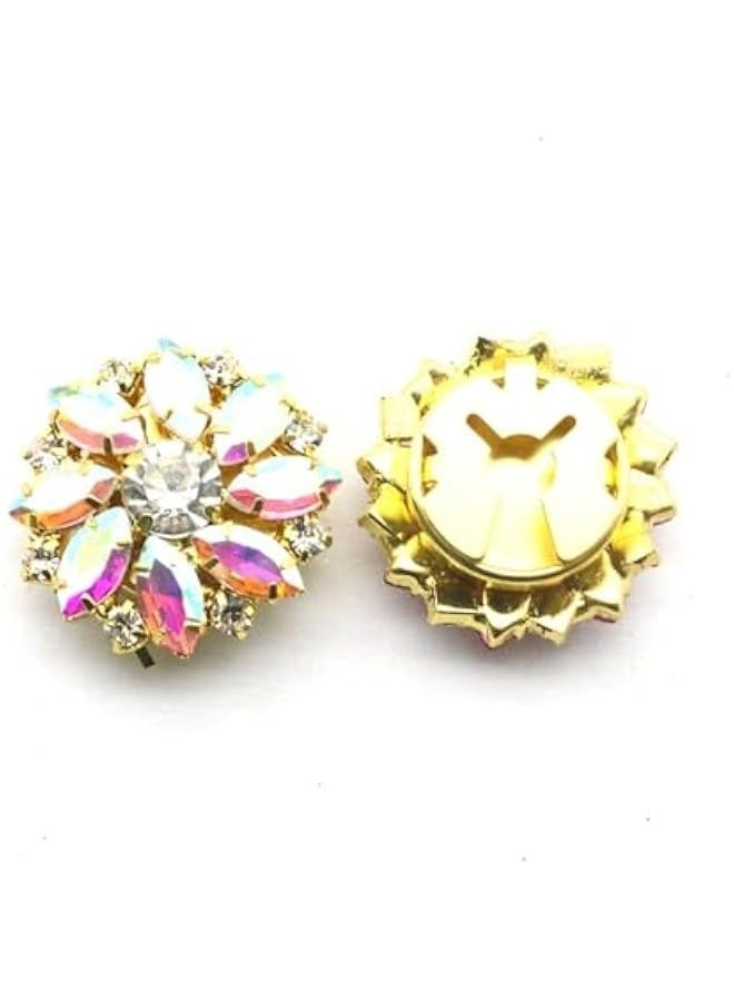 Rhinestone on Covers, on Covers for Women Blouses, Detachable Shirt on Clips ons Jewelry, Crystal Fancy ons for Clothing Decorative ons for Crafting, DIY (24PCS) S  - Image 1
