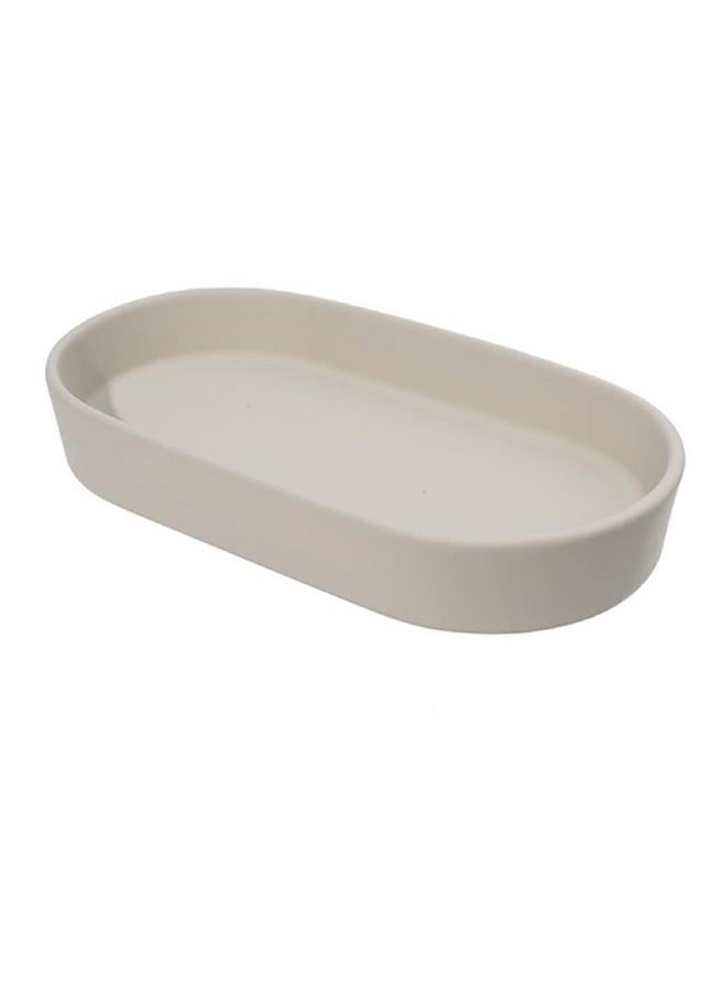Five Simply Smart Sturdy High Quality Ceramics Soap Dish Beige 174881O - Image 2