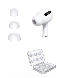 6 pairs of replacement earplugs for Airpods Pro/Airpods Pro 2 second generation with noise reduction hole, silicone earplugs with portable storage box