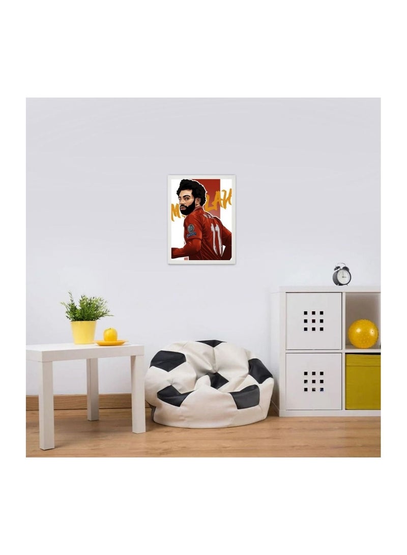 إم إي سي ورق حائط ملصق فني للحائط برواز لاعب كرة القدم محمد صلاح 21X30 سم - Image 5