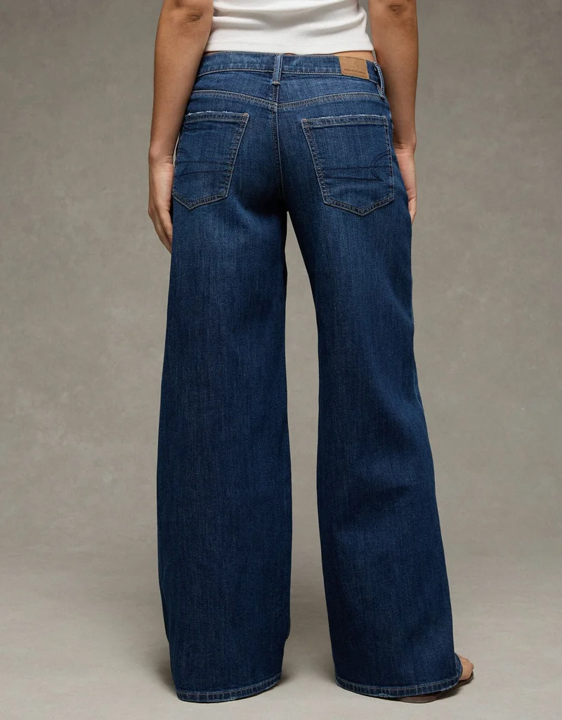American Eagle AE Low-Rise Floral Print Baggy Ultra Wide-Leg Jean