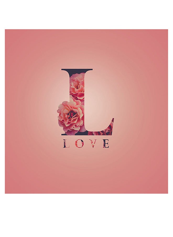 RYN Love Themed Wall Decor Pink/Beige/Purple 30x30cm - Image 1