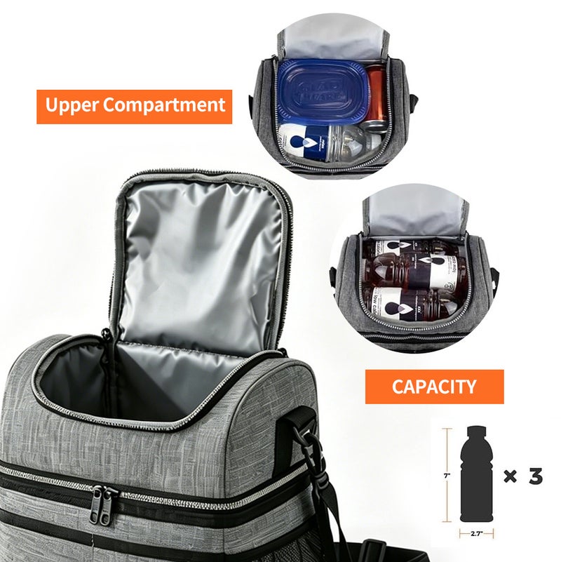 Double Layer Insulated Lunch Bag - Thermal Cooler for Picnic and Office - Image 2