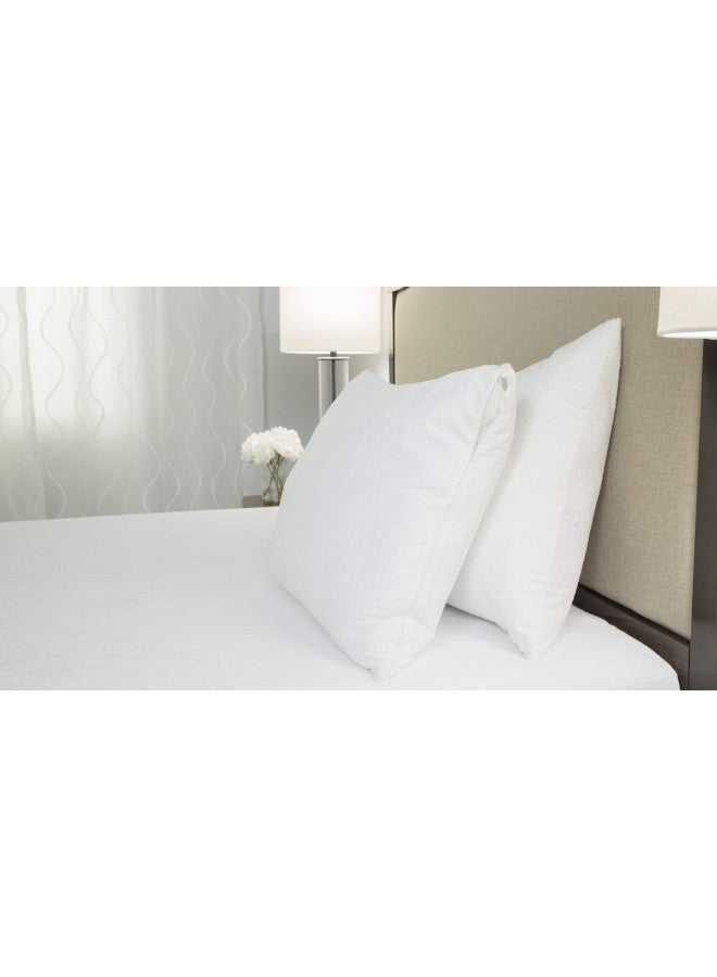 Protect-A-Bed Protect-A-Bed, Premium Cotton Terry Pillow Protector, Zippered, Waterproof, 1-Pack, Queen Size  - Image 2