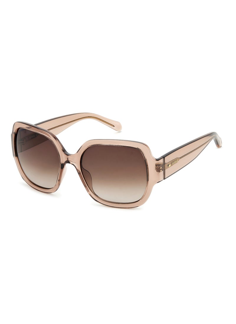 FOSSIL Women's Uv Protection Square Shape  Sunglasses Fos 3151/G/S Brown 53 - Lens Size: 53 Mm - Crysbeige  - Image 1
