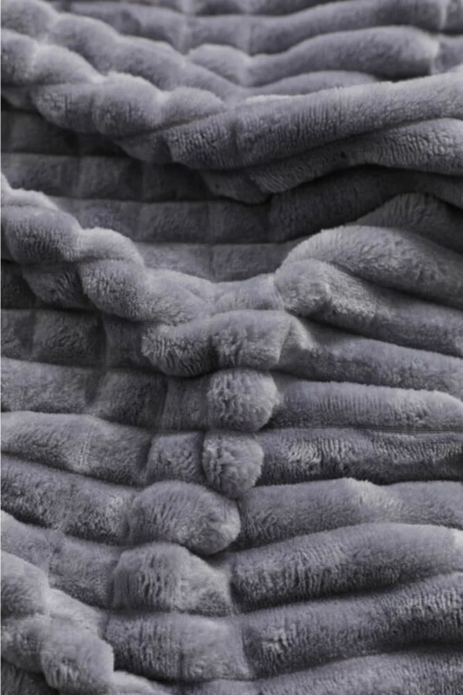 ميرينوس Modern Line 3 Piece Blanket Set - Gray (Boxed Dowry)