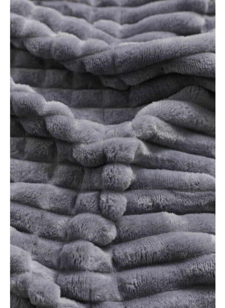 MERINOS - طقم بطانيات حديث مكون من 3 قطع - رمادي (مهر معلب) - Image 1