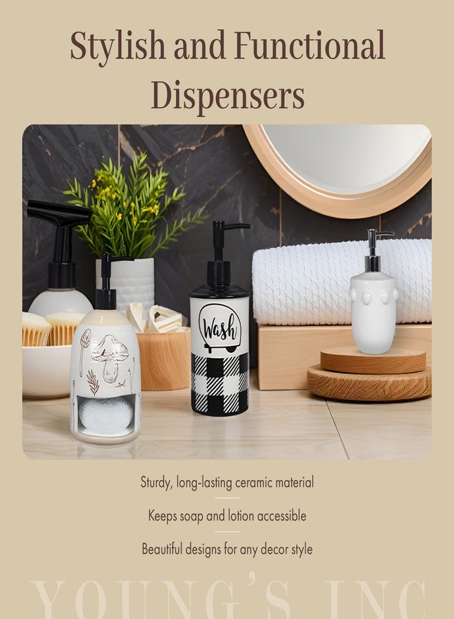 YOUNGS Young's Inc 3.25"x3.25"x7" Ceramic Hand Soap Lotion Dispenser - Image 4