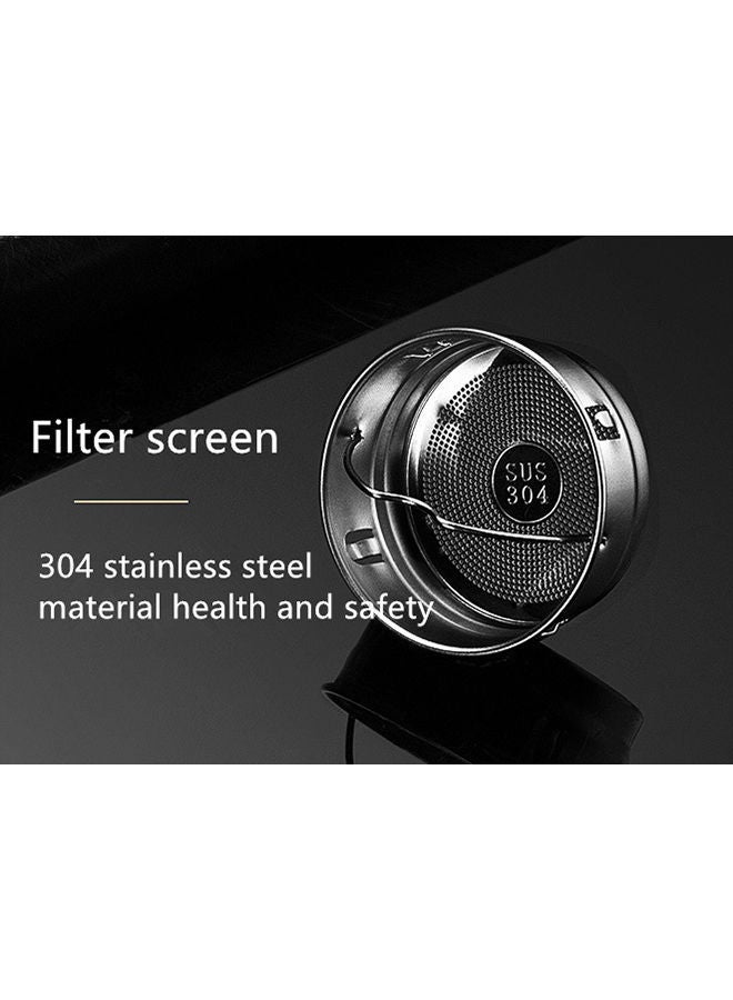 NIBEMINENT Double Glass Water Bottle Silver/Clear 20.5cm - Image 2