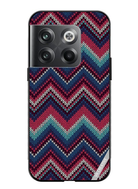 Protective Case Cover For OnePlus 10T Weaved Pattern Design Multicolour