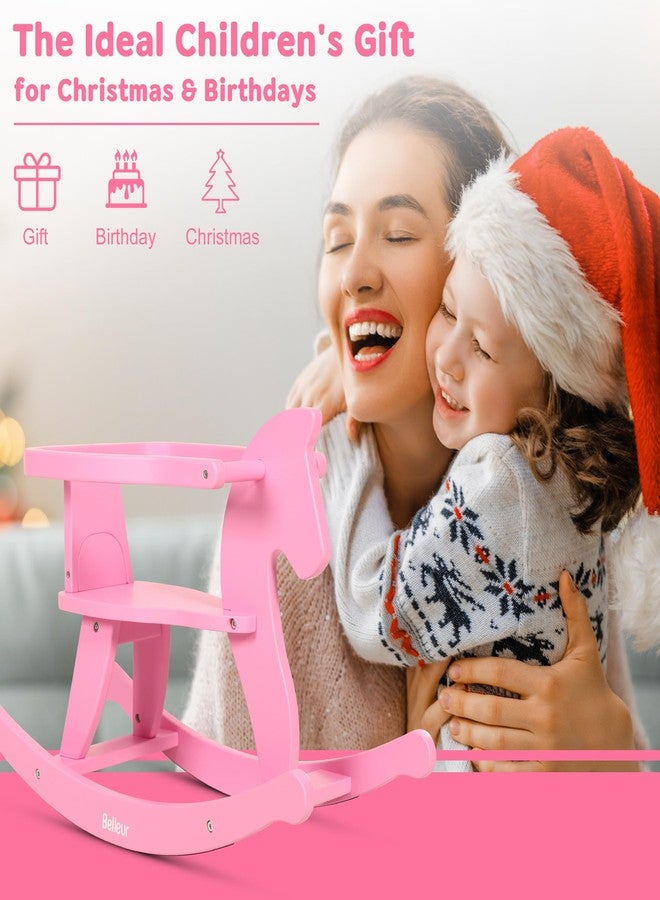 Belleur Rocking Horse for Kids 1-3 Years Old, Wooden Rocking Toy for Toddlers with Removable Fence for Indoor & Outdoor Activities, Baby Horse Riding Toy for Birthday & Visit Gifts - Image 5