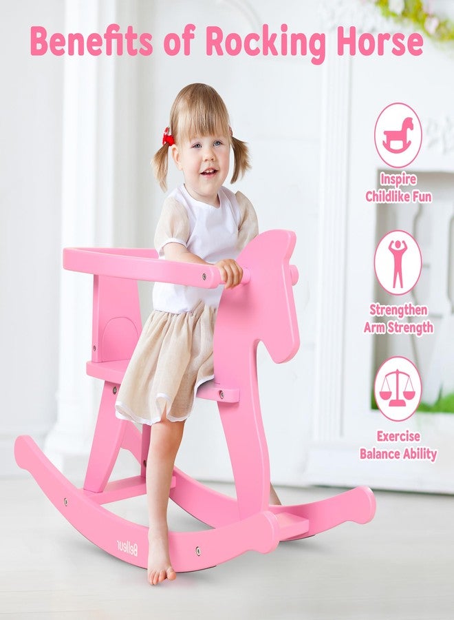 Belleur Rocking Horse for Kids 1-3 Years Old, Wooden Rocking Toy for Toddlers with Removable Fence for Indoor & Outdoor Activities, Baby Horse Riding Toy for Birthday & Visit Gifts - Image 4