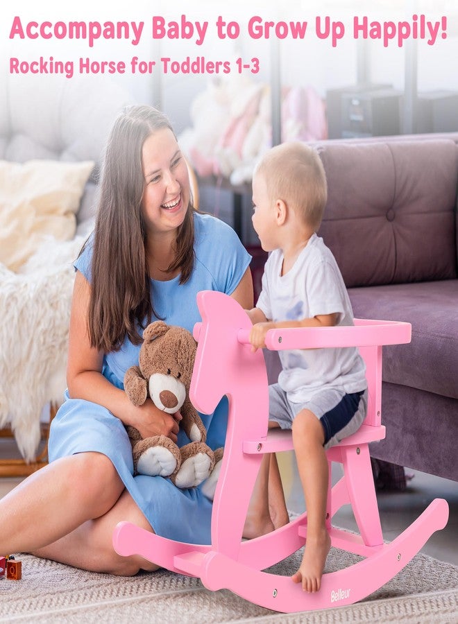 Belleur Rocking Horse for Kids 1-3 Years Old, Wooden Rocking Toy for Toddlers with Removable Fence for Indoor & Outdoor Activities, Baby Horse Riding Toy for Birthday & Visit Gifts - Image 3