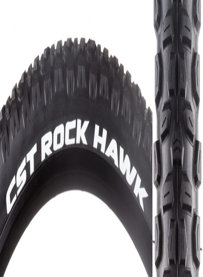 Cst Premium Rock Hawk Clincher Tire, 27.5x2.25, Black, Wire, Sc