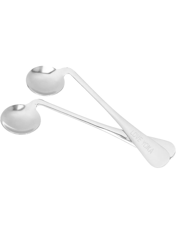 Adaptive Stainless Steel Spoon Elderly Self Feeding Non Slip Portable 17cm - Image 1