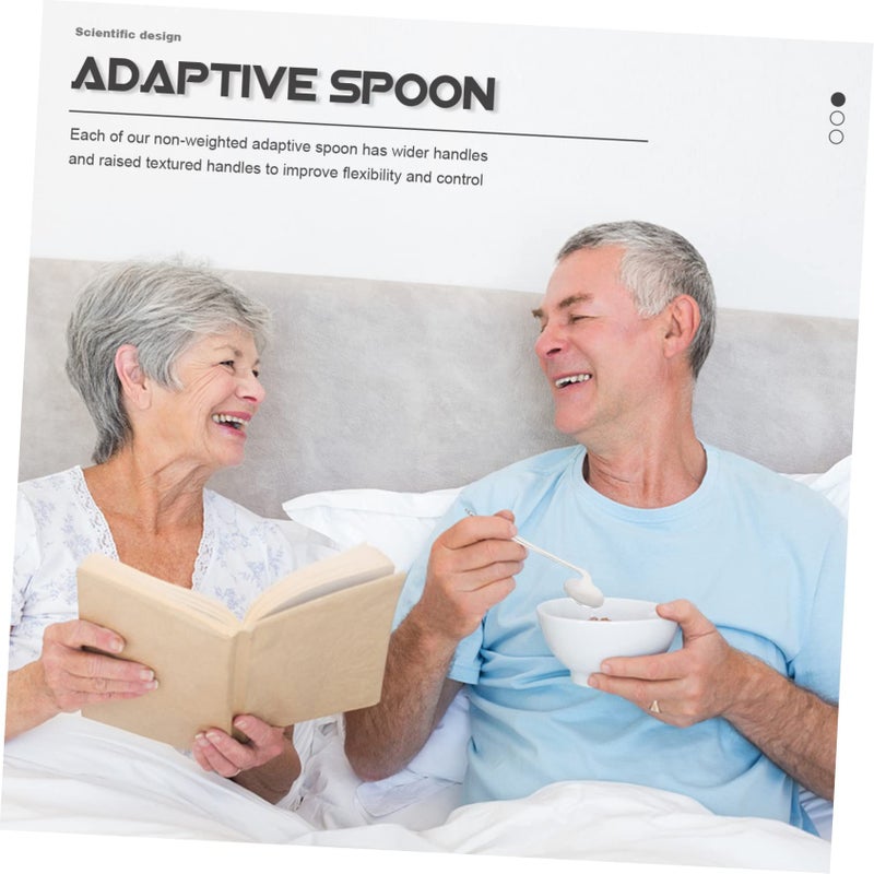 Adaptive Stainless Steel Spoon Elderly Self Feeding Non Slip Portable 17cm - Image 4