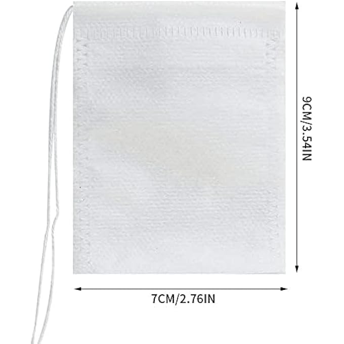 Bukela Disposable Drawstring Tea Filter Bags Unbleached Paper Infuser Bags For Loose Leaf Tea Coffee Herbs And Spices 100 Pieces 319 X 394 Inch - Image 4