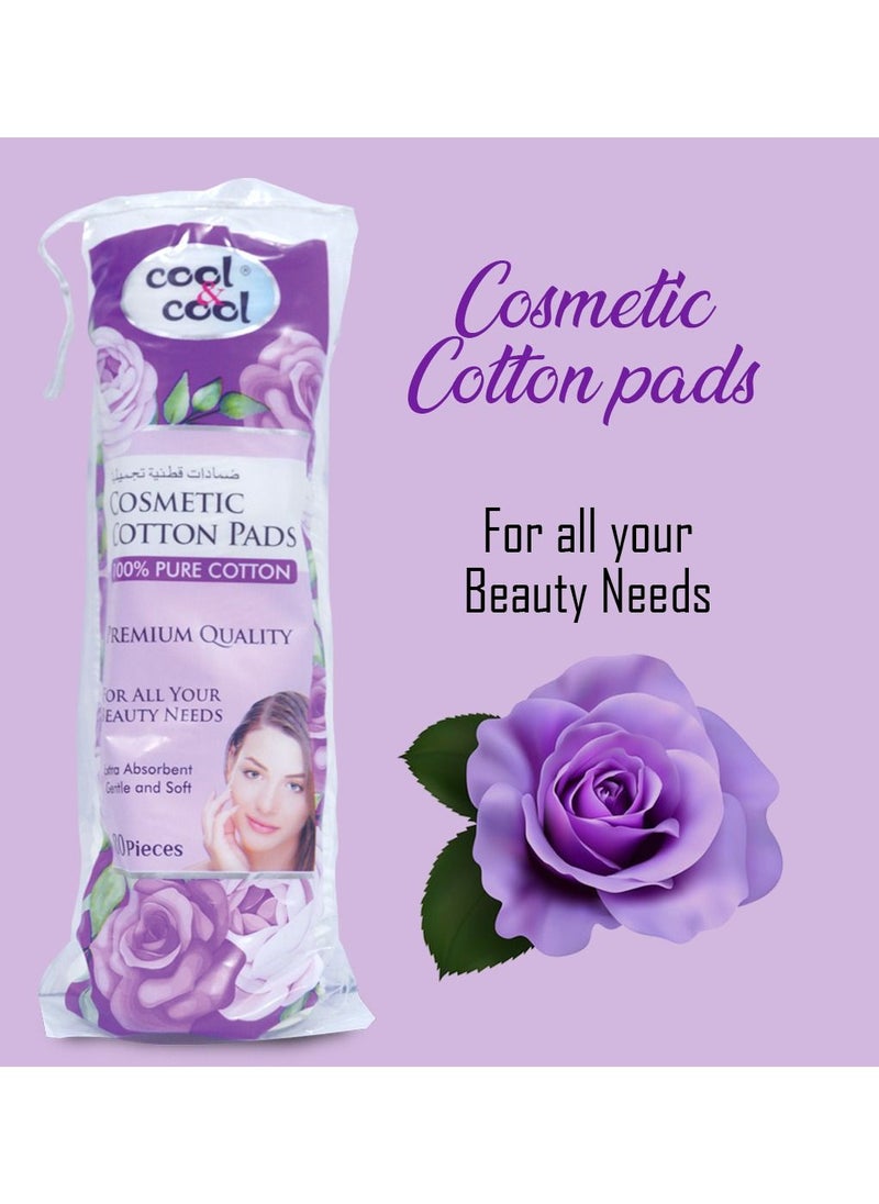 Cool & Cool Cotton Cosmetic Cotton Pads 80- Pieces  - Image 3