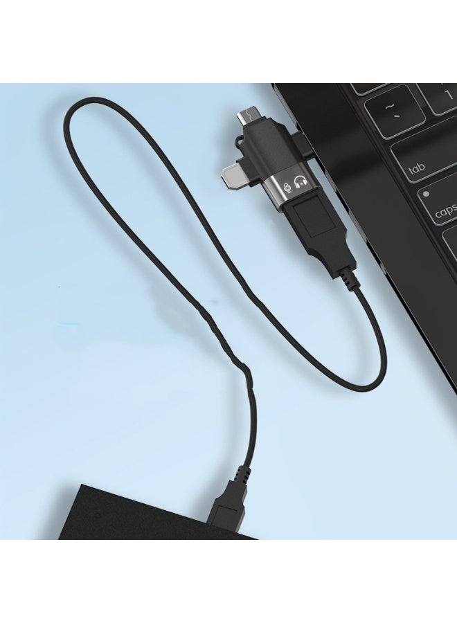 محول OTG 3 في 1، متوافق مع USB إلى Type-C، Micro USB، Lighting للهواتف التي تعمل بنظام Android/IOS، ومحركات الأقراص المحمولة، وأجهزة الكمبيوتر المحمولة، والأجهزة اللوحية