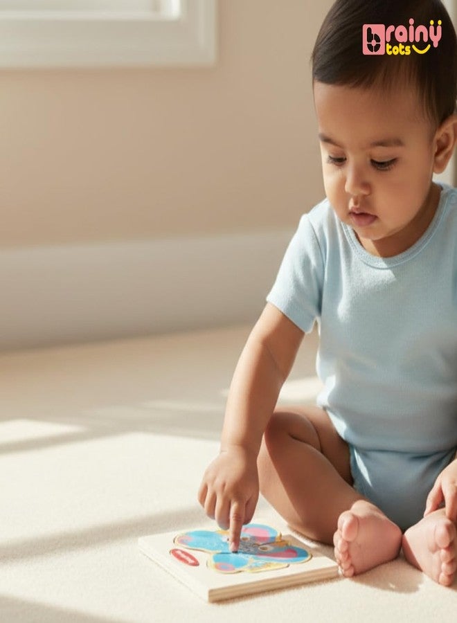 أحجية خشبية من BrainyTots للأطفال | لوحة تعليمية مبكرة بألوان زاهية وسطح أملس للأطفال الصغار | تُحسّن المهارات الحركية وتنمية التنسيق بين اليد والعين (فيل) - Image 2