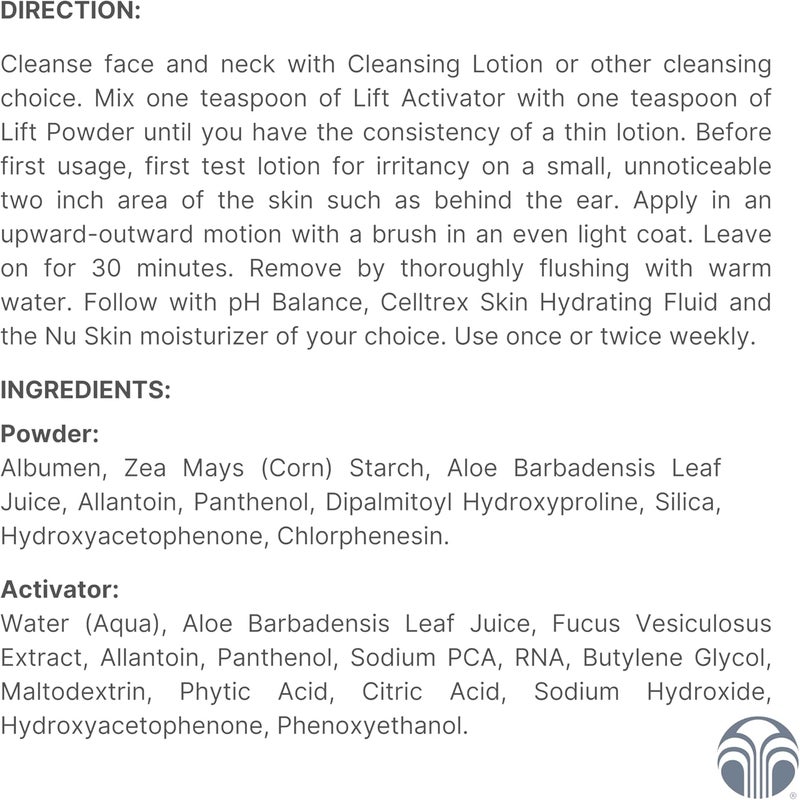 Nu Skin Face Lift with Activator - Original Formula - 2.6 Oz Powder & 4.2 Oz Activator - Image 2