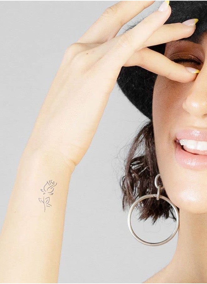 inkbox Inkbox Temporary Tattoos, Semi-Permanent Tattoo, One Premium Easy Long Lasting, Water-Resistant Temp Tattoo with For Now Ink - Lasts 1-2 Weeks, Blush, 2 x 2 in  - Image 2