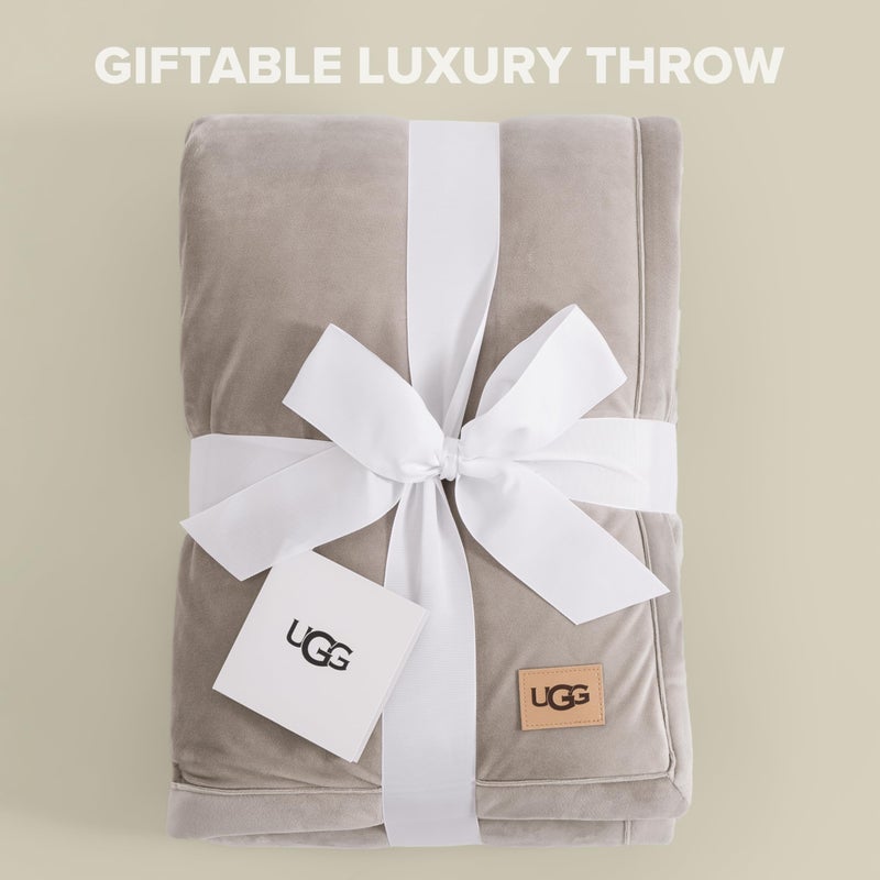UGG Bliss Throw Blanket Plush Soft Fleece Fluffy Blankets for Bed or Couch Oversized Warm Reversible Machine Washable Medium Weight Home Decor Giftable Throw, 50-inch x 70-inch, Oyster Brown - Image 3