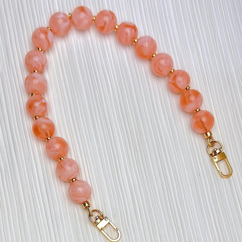Handbag Chain, Pink Beads Chain Decorative Purse Accessory 18 inches