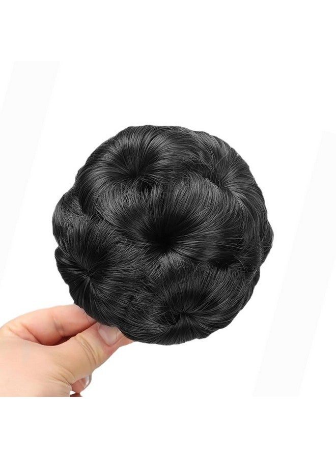 VIVIAN (Pack of 1) Women's Hair Clutchers Juda Bun With Artificial Synthetic Hair Extension for women, Black Color - Image 4
