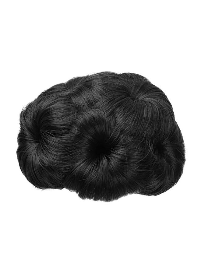 VIVIAN (Pack of 1) Women's Hair Clutchers Juda Bun With Artificial Synthetic Hair Extension for women, Black Color - Image 2