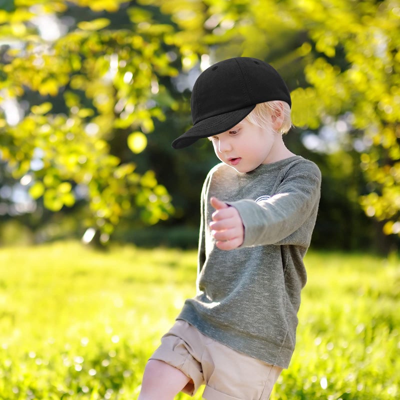 Sarfel Boy Hats 12-18 Months Toddler Baseball Cap Snapback Hat Black - Image 3