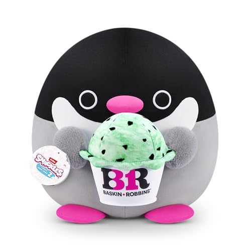 Snackles Series 2 Penguin BaskinRobbin 16 Inch Plush by ZURU Ultra Soft Plush Collectible Plush with Real Licensed Brands Stuffed Animal Giftable - Image 1