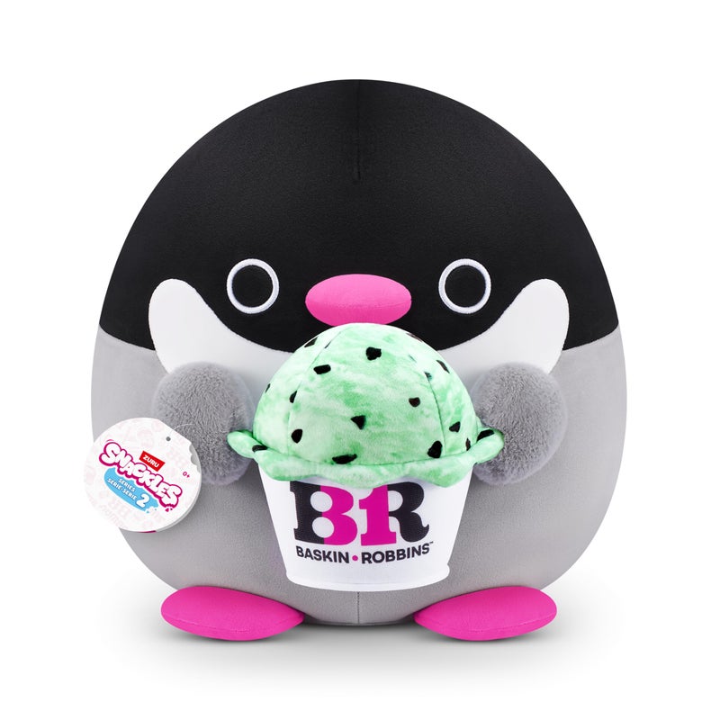 Snackles Series 2 Penguin BaskinRobbin 16 Inch Plush by ZURU Ultra Soft Plush Collectible Plush with Real Licensed Brands Stuffed Animal Giftable - Image 2