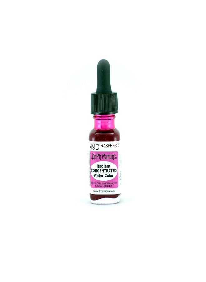 Dr. Ph. Martin's - RADI05OZS49D Radiant Concentrated Water Color (49D) Watercolor Bottle, 0.5 oz, Raspberry, 1 Bottle - Image 1