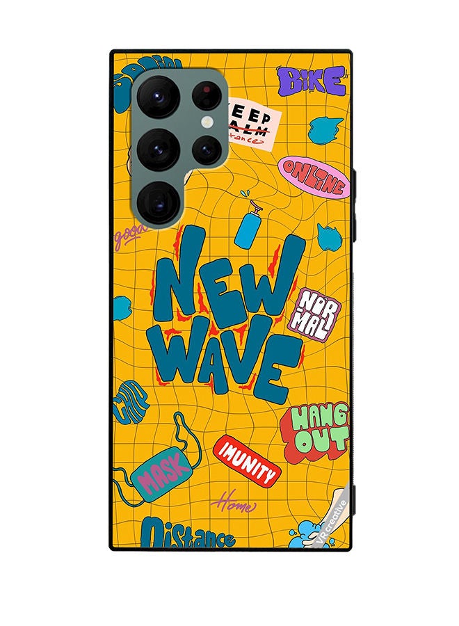 VR CREATIVE Protective Case Cover For Samsung Galaxy S22 Ultra 5G Multiple Logo Design Design Multicolour - Image 1