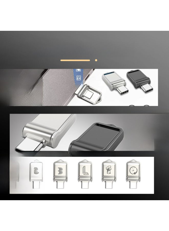 Loquat Expandable 1tb 2tb Mobile Phone Usb Flash Drive Two-in-one Type-c Android Otg Computer Usb Car Use Flash Drive-Color:Silver-Capacity:32GB  - Image 4