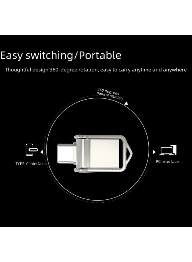 Loquat Expandable 1tb 2tb Mobile Phone Usb Flash Drive Two-in-one Type-c Android Otg Computer Usb Car Use Flash Drive-Color:Silver-Capacity:32GB  - Image 5
