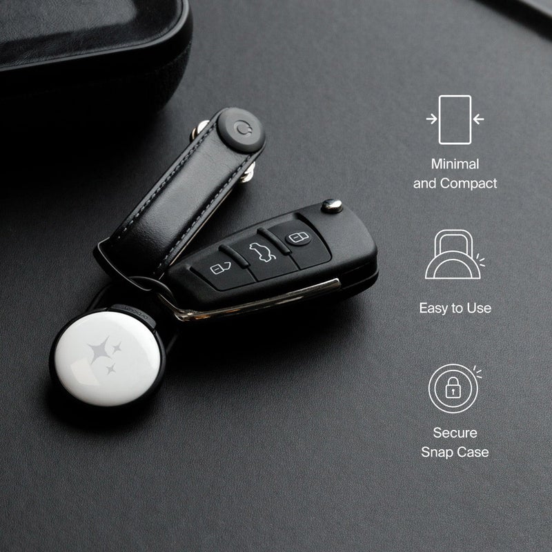 Orbitkey Slim Case for AirTag | Made with Stainless Steel and TPU | Securely Holds Your Apple AirTag | Easily Attach to Keys or Anything You Want to Track with The Open Key Ring | Granite - Image 3