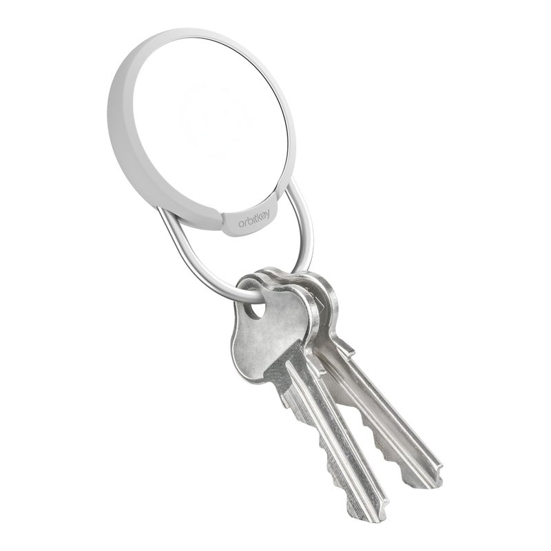 Orbitkey Slim Case for AirTag | Made with Stainless Steel and TPU | Securely Holds Your Apple AirTag | Easily Attach to Keys or Anything You Want to Track with The Open Key Ring | Granite - Image 1
