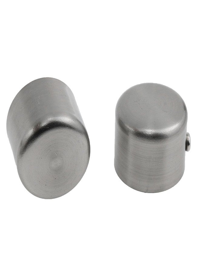 AYLIFU Curtains Rod End Caps Finials for Curtain Rods Closet Rods End Caps Silver for 1.1-inch (28mm) Diameter Curtain Roman Rod Back 2PCS - Image 3