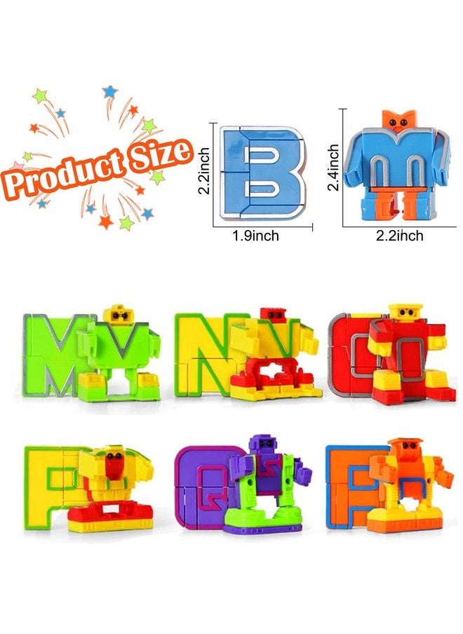 Liberty imports - 26 Pieces Alphabet Robot Toys For Kids Alpha Bots Transformers Abc Letters Learning Toys Toddlers Education Toy Preschool Montessori Toy Classroom Prizes Party Favors - Image 1