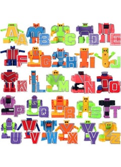 26 Pieces Alphabet Robot Toys For Kids Alpha Bots Transformers Abc Letters Learning Toys Toddlers Education Toy Preschool Montessori Toy Classroom Prizes Party Favors