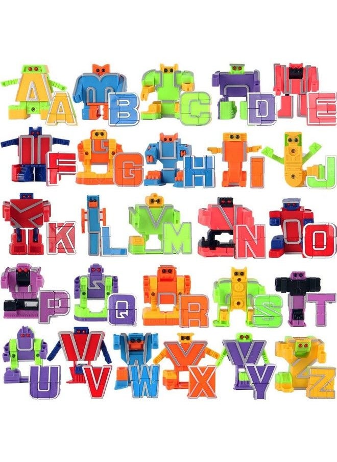 Liberty imports - 26 Pieces Alphabet Robot Toys For Kids Alpha Bots Transformers Abc Letters Learning Toys Toddlers Education Toy Preschool Montessori Toy Classroom Prizes Party Favors - Image 1