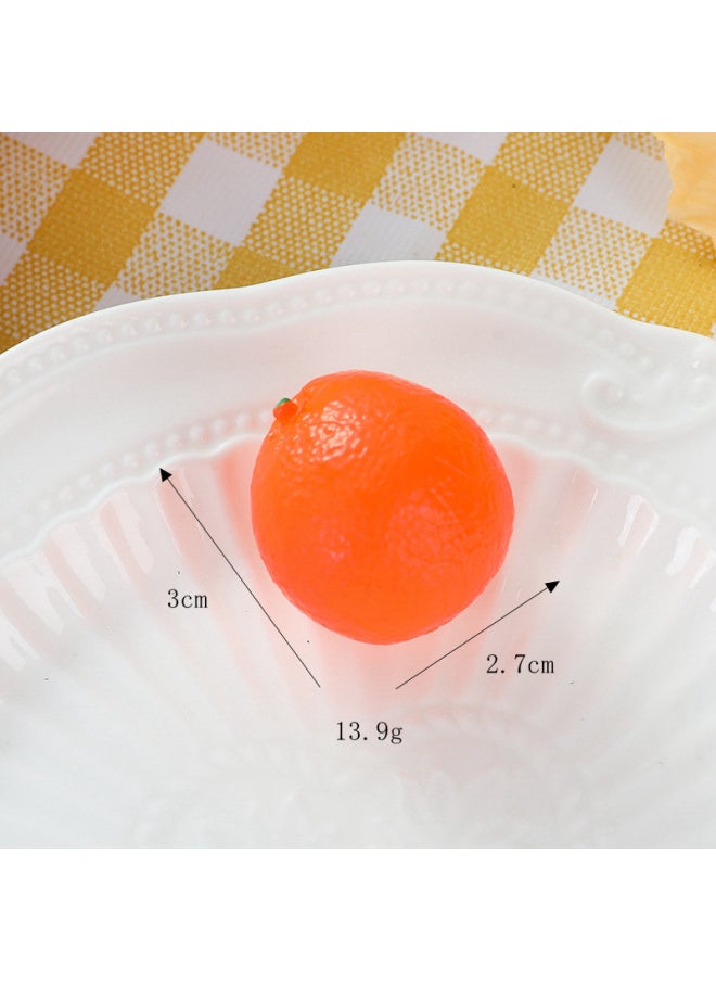Cute Fruit Pendant Simulation Three-dimensional Strawberry Lemon Orange Cherry Cherry Cherry Cherry Fruit Banana Peach Waxberry Winter Jujube-Color:Orange (model)-Specifications:Size As Shown  - Image 1