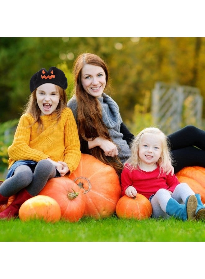 KESYOO KESYOO Halloween Party Hat Creative Pumpkin Beret Hat French Style Lightweight Casual Classic Orange Cap Jack- O- Lantern Costume Accessories for Halloween Party Favor Black - Image 4