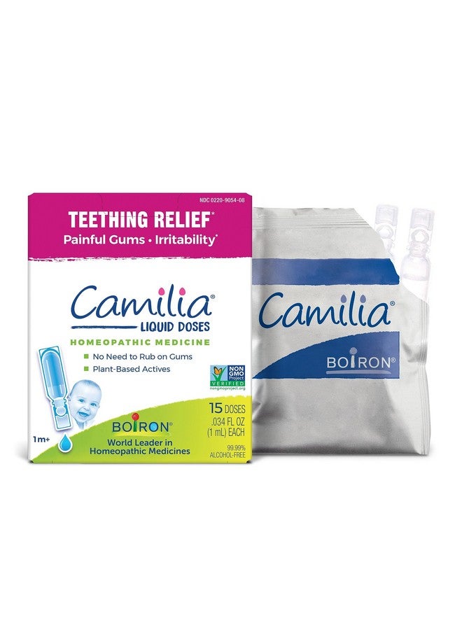 Boiron Camilia Teething Drops for Daytime and Nighttime Relief of Painful or Swollen Gums and Irritability in Babies - 15 Count - Image 1
