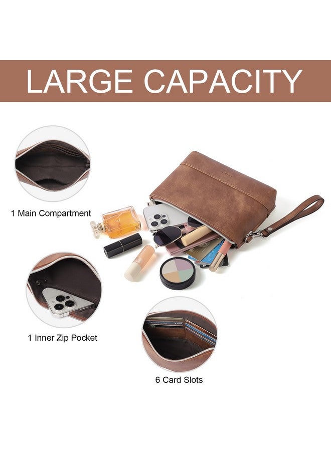 CLUCI Womens Wallet Leather Large Capacity Wristlet Wallet for Women Ladies Travel Clutch Zipper Purse with Credit Card Holder Phone Organizer - Image 3